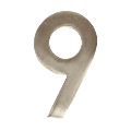 Numéro de rue laiton finition inox photo du produit