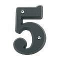Numéro de rue zamak noir photo du produit