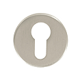 PAIRE DE ROSACES CLE I  POUR BEQUILLE DOUBLE DIANE ZAMAK NICKEL MAT