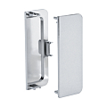 PAIRE EMBOUTS DROIT/ GAUCHE FERME POUR PROFIL POIGNEE EN C ABS ANODISE