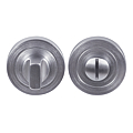 PAIRE ROSACES RONDES COND/DECOND CHROME SATINE
