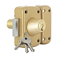 PAIRE VERROUS ARNOV A 2 CYLINDRES BRONZE OR GB FAB SPECIALE C 45 MM