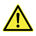Panneau d'avertissement jaune photo du produit