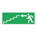 PANNEAU DE SECURITE 330X120 (PS CHOC) ESCALIER DE SECOURS DESCENDANT GAUCHE