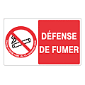 Panneau défense de fumer + décret photo du produit