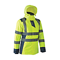 PARKA HAUTE VISIBILITE FEMME HORA JAUNE ET MARINE TAILLE XL