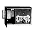 Serrure de porte de cave ou de placard en applique M103