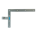 PENTURE EQUERRE BOUT DROIT INOX FER 35X4 OEIL 14 EN 250X350 B.DTE H.GHE