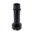 Pied 418 ABS noir sans embase Ø 28 mm hauteur 100 mm réglage 95 à 160 mm