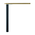 PIED NOIR MAT ROND Ø 60 MM HAUT 705 MM AVEC PLATINE