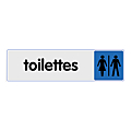 PLAQUE 170X40 PLEXI COULEUR TOILETTES H/F