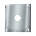 PLAQUE INOX POLI 50X50 TROU 23 MM 