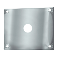 PLAQUE INOX POLI L80 X H120 MM TROU 23 MM