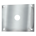 PLAQUE INOX POLI L80XH120 MM TROU 23 MM
