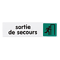 PLAQUE PICTOFIX P.V.C. ADHESIVE 170X45 ARGENT : SORTIE DE SECOURS