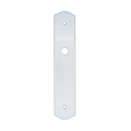 PLAQUE PORCELAINE BLANCHE 20X50 MM TROU DE BEQUILLE