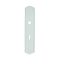 PLAQUE PORCELAINE BLANCHE  TROU DE CLE L ENTR AXE 70 MM