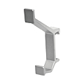 Patère seule aluminium sur lisse