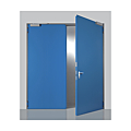 PORTE PROGET EI2 60 2 VANTAUX BATI Z TABLEAU 1000+400X2050MM 9010 DIN GHE SX