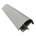 RACCORD ANGLE 90° FIN ALU H150MM BLANC POUR PLINTHE PVC