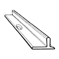 RAIL DE 3M00 ALU ARGENT EN APPLIQUE REF. 25/32