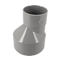 Réduction excentrée Ø125 PVC mâle - femelle photo du produit