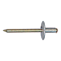 RIVET ALU TIGE ZINGUEE EN 4,8X10 MM TETE PLATE LARGE