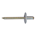 RIVET ALU TIGE ZINGUEE EN 4,8X25 MM TETE PLATE LARGE