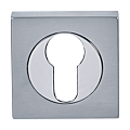 ROSACE CARREE TROU DE CLE I CHROME SATINE