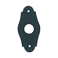 ROSACE OVALE 1305 70X35 TROU DE BEQUILLE FER NOIR ANC.29092