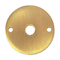 Rosace plate de style, en laiton patiné verni, épaisseur 2 mm, Ø 44 mm. A décondamnation sans voyant