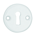 ROSACE PORCELAINE BLANCHE Ø 46 MM TROU DE CLE L