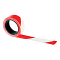 Rouleau de 100 m de ruban de signalisation rouge et blanc (non adhésif). Largeur 50 mm