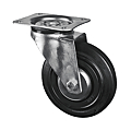 ROULETTE MECANIC PIVOTANTE Ø 100 CAOUTCHOUC - CHARGE 75 KG