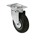 ROULETTE MECANIC PIVOTANTE Ø 125 CAOUT LISSE CHARGE 125 KG