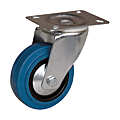 Roulette Port-roll bleu platine pivotante Ø 125 mm charge 150 kg