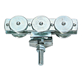 Roulette triple sur monture à bouton fixe