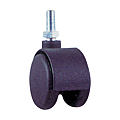 ROULETTE TWINY NOIRE Ø 50 TIGE FILETEE 10 X 15 MM CHARGE 40 KG