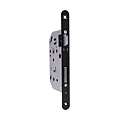 SERRURE A LARDER NF AXE 50 MM EN 70 MM REV B RONDS CONDAMNATION SS GACHE NOIRE