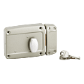 Serrure en applique monopoint à bouton poussoir pour porte de garage photo du produit