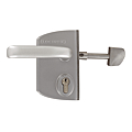 SERRURE POUR TUBE CARRE OU RECT. DE 60MM ALUMINIUM POUR PORTAIL COULISSANT