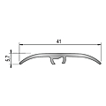 SEUIL FIXATION INVISIBLE MULTI NIVEAUX ALU NOIR BROSSE 41MM X 930MM