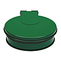SUPPORT DE POUBELLE AVEC COUVERCLE VERT POUR SAC DE 110 LITRES TONDO