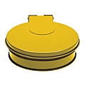 SUPPORT DE POUBELLE AVEC COUVERCLE JAUNE POUR SAC DE 110 LITRES TONDO