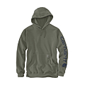 SWEAT A CAPUCHE K288 SLEEVE LOGO LOGO CARHARTT SUR MANCHE VERT TAILLE XL