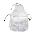 Tablier blanc cuir, renforcé aux coutures en fil de kevlar, avec feuille d’aluminium réfléchissante, Taille L EN11611-08 Classe 2 A1