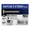 Vis béton tête bombée large acier zingué TAPCON 5 XTREM