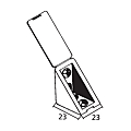 TAQUET EQUERRE 23 X 23 MM  2TR  BLANC BTE 100