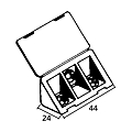 TAQUET EQUERRE 24X44 MM  3TR  BLANC BTE 50