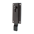 TARGETTE CONTRE COUDEE NOIR 9005 ALU 120 X 45 MM POUR PORTAIL